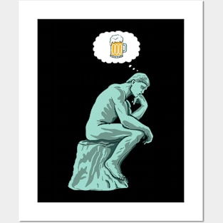 The thinker beer Posters and Art